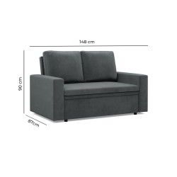 Sofa NEO Mikro , Kolor - BRĄZOWY, Rodzaj podłokietnika - Prosty Sofa NEO Mikro , Kolor - BRĄZOWY, Rodzaj podłokietnika - Prosty