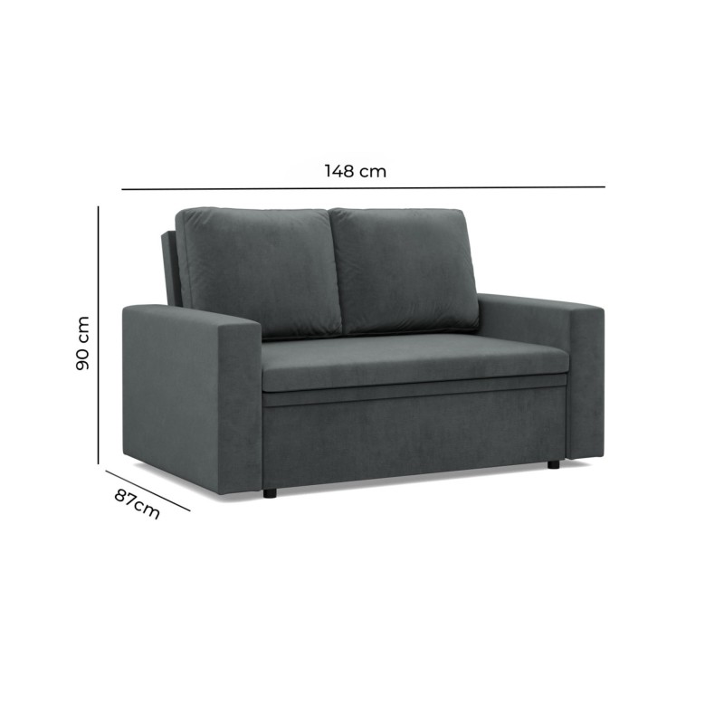 Sofa NEO Mikro , Kolor - BRĄZOWY, Rodzaj podłokietnika - Prosty Sofa NEO Mikro , Kolor - BRĄZOWY, Rodzaj podłokietnika - Prosty