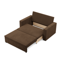 Sofa NEO Mikro , Kolor - BRĄZOWY, Rodzaj podłokietnika - Prosty Sofa NEO Mikro , Kolor - BRĄZOWY, Rodzaj podłokietnika - Prosty