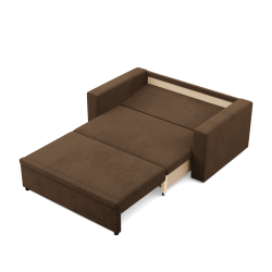 Sofa NEO Mikro , Kolor - BRĄZOWY, Rodzaj podłokietnika - Prosty Sofa NEO Mikro , Kolor - BRĄZOWY, Rodzaj podłokietnika - Prosty