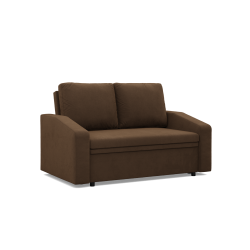 Sofa NEO Mikro , Kolor - BRĄZOWY, Rodzaj podłokietnika - Skośny