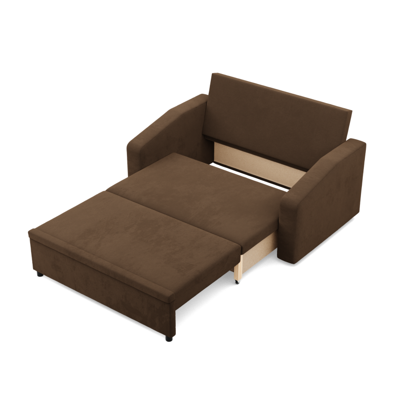 Sofa NEO Mikro, Color - BROWN, Type of armrest - Slanted Sofa NEO Mikro, Color - BROWN, Type of armrest - Slanted