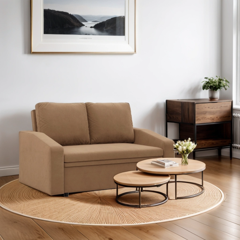 Sofa NEO Mikro, Color - CAPPUCCINO, Type of armrest - Slanted Sofa NEO Mikro, Color - CAPPUCCINO, Type of armrest - Slanted