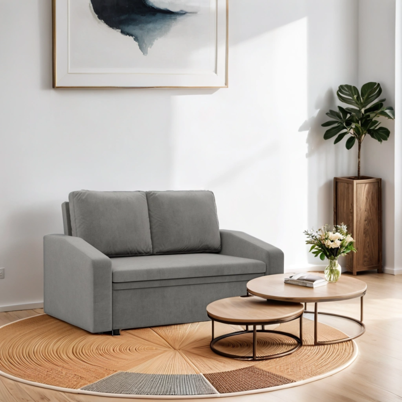 Sofa NEO Kronos , Kolor - JASNY SZARY, Rodzaj podłokietnika - Skośny Sofa NEO Kronos , Kolor - JASNY SZARY, Rodzaj podłokietnika - Skośny