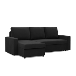 NEO Micro Corner Sofa, Filling - Foam, Color - BLACK, Type of Armrest - Straight