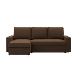 Ecksofa NEO Mikro, Füllung - Schaumstoff, Farbe - BRAUN, Art der Armlehne - Einfach Ecksofa NEO Mikro, Füllung - Schaumstoff, Farbe - BRAUN, Art der Armlehne - Einfach