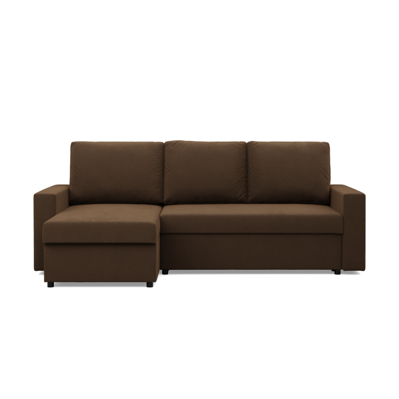 Ecksofa NEO Mikro, Füllung - Schaumstoff, Farbe - BRAUN, Art der Armlehne - Einfach Ecksofa NEO Mikro, Füllung - Schaumstoff, Farbe - BRAUN, Art der Armlehne - Einfach