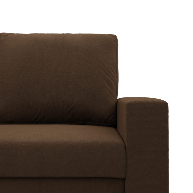 Ecksofa NEO Mikro, Füllung - Schaumstoff, Farbe - BRAUN, Art der Armlehne - Einfach Ecksofa NEO Mikro, Füllung - Schaumstoff, Farbe - BRAUN, Art der Armlehne - Einfach