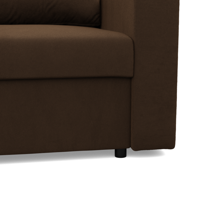 Ecksofa NEO Mikro, Füllung - Schaumstoff, Farbe - BRAUN, Art der Armlehne - Einfach Ecksofa NEO Mikro, Füllung - Schaumstoff, Farbe - BRAUN, Art der Armlehne - Einfach