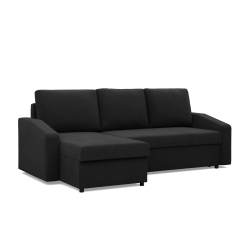 NEO Mikro Corner Sofa, Filling - Foam, Color - BLACK, Armrest Type - Slanted