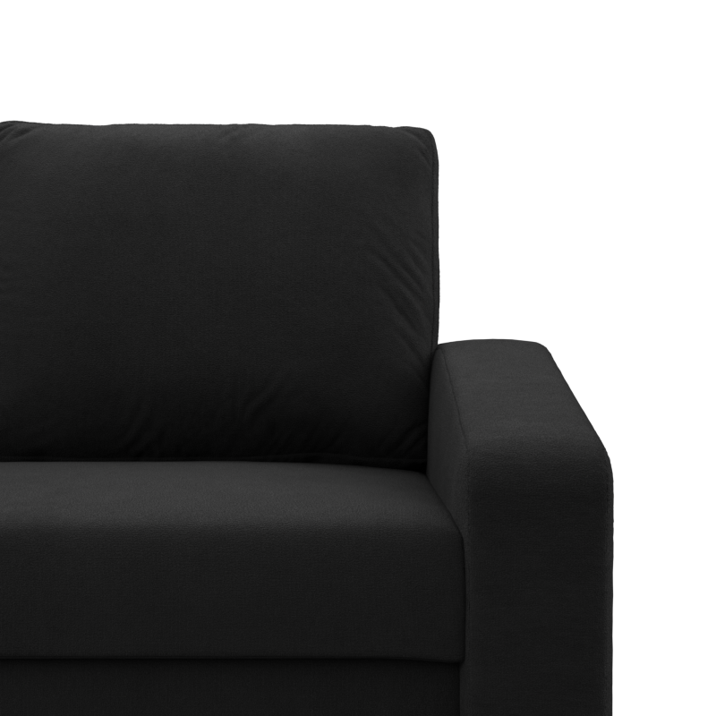 NEO Mikro Ecksofa, Füllung - Schaumstoff, Farbe - SCHWARZ, Armlehnenart - Schräg NEO Mikro Ecksofa, Füllung - Schaumstoff, Farbe - SCHWARZ, Armlehnenart - Schräg