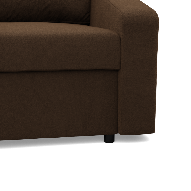 Ecksofa NEO Mikro, Füllung - Schaumstoff, Farbe - BRAUN, Armlehnentyp - Schräg Ecksofa NEO Mikro, Füllung - Schaumstoff, Farbe - BRAUN, Armlehnentyp - Schräg