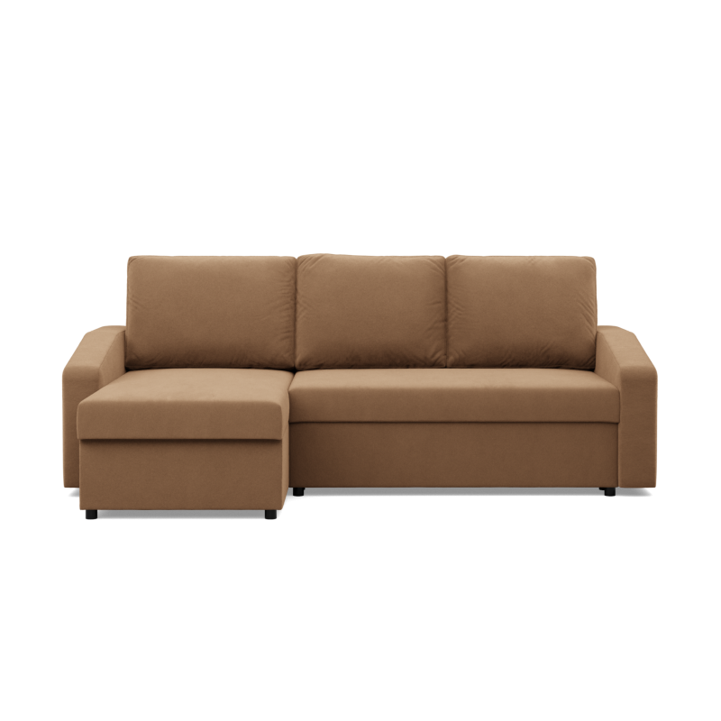 Ecksofa NEO Mikro, Füllung - Schaumstoff, Farbe - CAPPUCCINO, Art der Armlehne - Schräg Ecksofa NEO Mikro, Füllung - Schaumstoff, Farbe - CAPPUCCINO, Art der Armlehne - Schräg