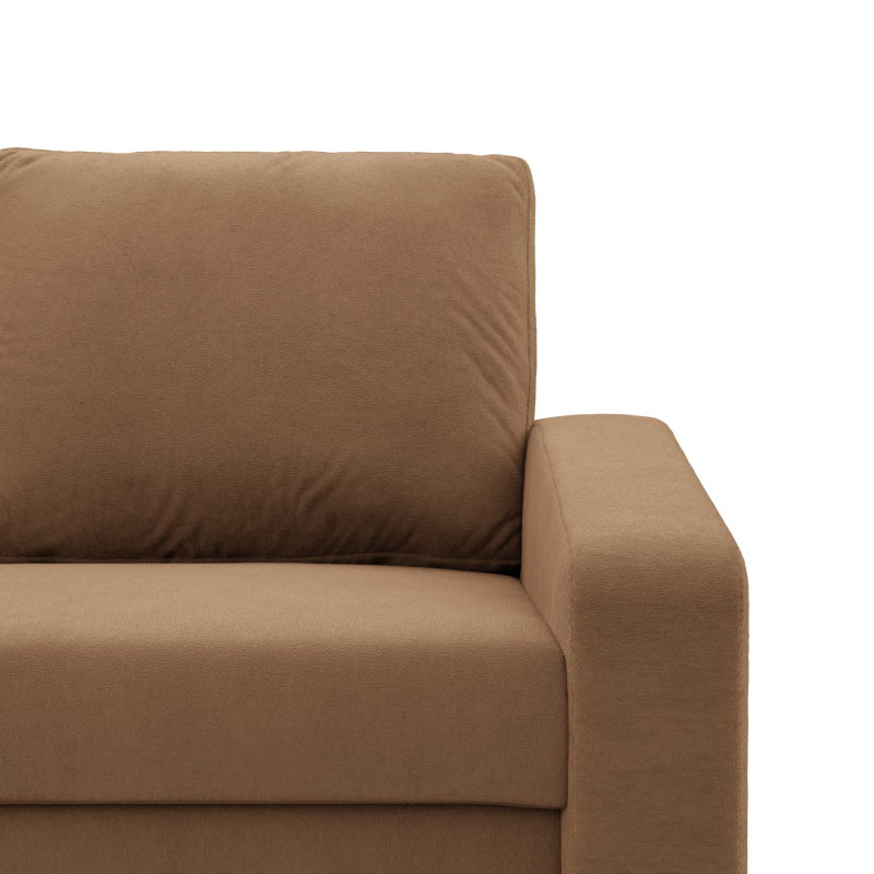 Ecksofa NEO Mikro, Füllung - Schaumstoff, Farbe - CAPPUCCINO, Art der Armlehne - Schräg Ecksofa NEO Mikro, Füllung - Schaumstoff, Farbe - CAPPUCCINO, Art der Armlehne - Schräg