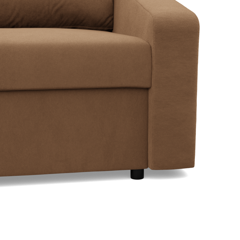Ecksofa NEO Mikro, Füllung - Schaumstoff, Farbe - CAPPUCCINO, Art der Armlehne - Schräg Ecksofa NEO Mikro, Füllung - Schaumstoff, Farbe - CAPPUCCINO, Art der Armlehne - Schräg