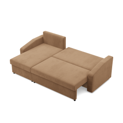 Ecksofa NEO Mikro, Füllung - Schaumstoff, Farbe - CAPPUCCINO, Art der Armlehne - Schräg Ecksofa NEO Mikro, Füllung - Schaumstoff, Farbe - CAPPUCCINO, Art der Armlehne - Schräg