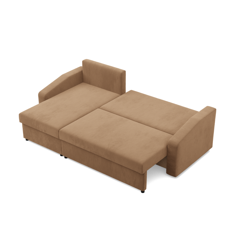 Ecksofa NEO Mikro, Füllung - Schaumstoff, Farbe - CAPPUCCINO, Art der Armlehne - Schräg Ecksofa NEO Mikro, Füllung - Schaumstoff, Farbe - CAPPUCCINO, Art der Armlehne - Schräg