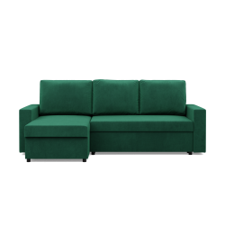 Ecksofa NEO Kronos, Füllung - Federn, Farbe - FLASCHENGRÜN, Art der Armlehne - Einfach Ecksofa NEO Kronos, Füllung - Federn, Farbe - FLASCHENGRÜN, Art der Armlehne - Einfach