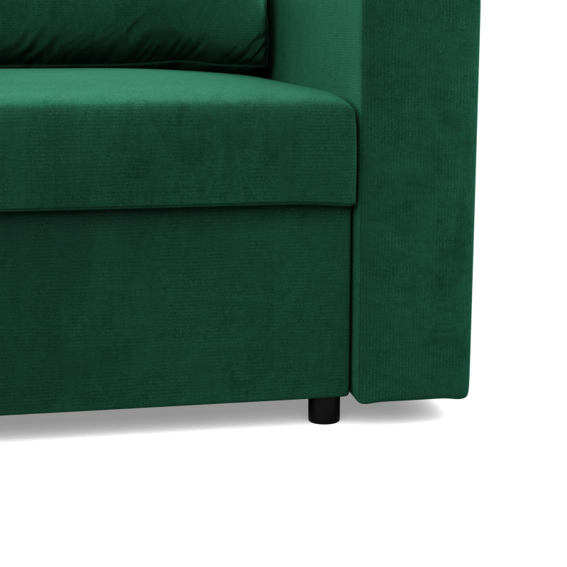 Ecksofa NEO Kronos, Füllung - Federn, Farbe - FLASCHENGRÜN, Art der Armlehne - Einfach Ecksofa NEO Kronos, Füllung - Federn, Farbe - FLASCHENGRÜN, Art der Armlehne - Einfach