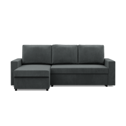 Ecksofa NEO Kronos, Füllung - Federkern, Farbe - DUNKELGRAU, Art der Armlehne - Gerade Ecksofa NEO Kronos, Füllung - Federkern, Farbe - DUNKELGRAU, Art der Armlehne - Gerade
