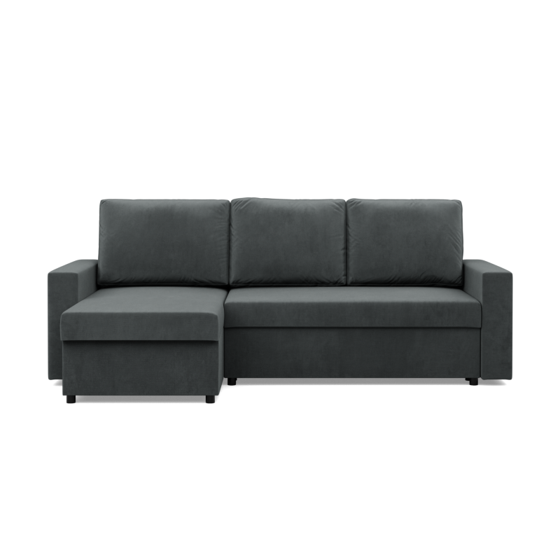 Ecksofa NEO Kronos, Füllung - Federkern, Farbe - DUNKELGRAU, Art der Armlehne - Gerade Ecksofa NEO Kronos, Füllung - Federkern, Farbe - DUNKELGRAU, Art der Armlehne - Gerade