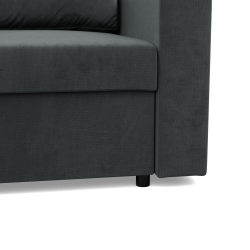 Ecksofa NEO Kronos, Füllung - Federkern, Farbe - DUNKELGRAU, Art der Armlehne - Gerade Ecksofa NEO Kronos, Füllung - Federkern, Farbe - DUNKELGRAU, Art der Armlehne - Gerade