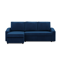 Ecksofa NEO Kronos, Füllung - Federkern, Farbe - DUNKELBLAU, Art der Armlehne - Schräg Ecksofa NEO Kronos, Füllung - Federkern, Farbe - DUNKELBLAU, Art der Armlehne - Schräg