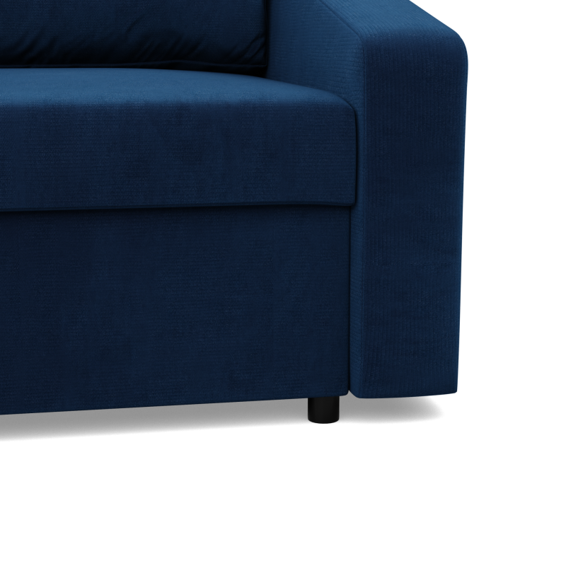 Ecksofa NEO Kronos, Füllung - Federkern, Farbe - DUNKELBLAU, Art der Armlehne - Schräg Ecksofa NEO Kronos, Füllung - Federkern, Farbe - DUNKELBLAU, Art der Armlehne - Schräg