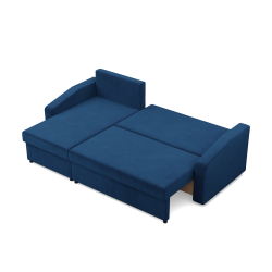 Ecksofa NEO Kronos, Füllung - Federkern, Farbe - DUNKELBLAU, Art der Armlehne - Schräg Ecksofa NEO Kronos, Füllung - Federkern, Farbe - DUNKELBLAU, Art der Armlehne - Schräg