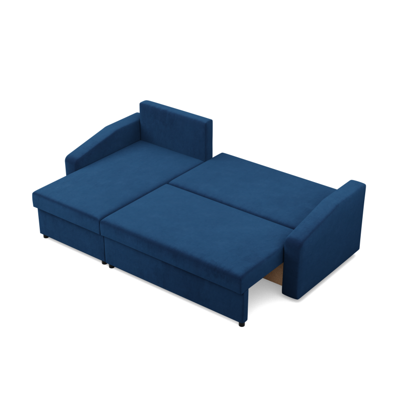 Ecksofa NEO Kronos, Füllung - Federkern, Farbe - DUNKELBLAU, Art der Armlehne - Schräg Ecksofa NEO Kronos, Füllung - Federkern, Farbe - DUNKELBLAU, Art der Armlehne - Schräg