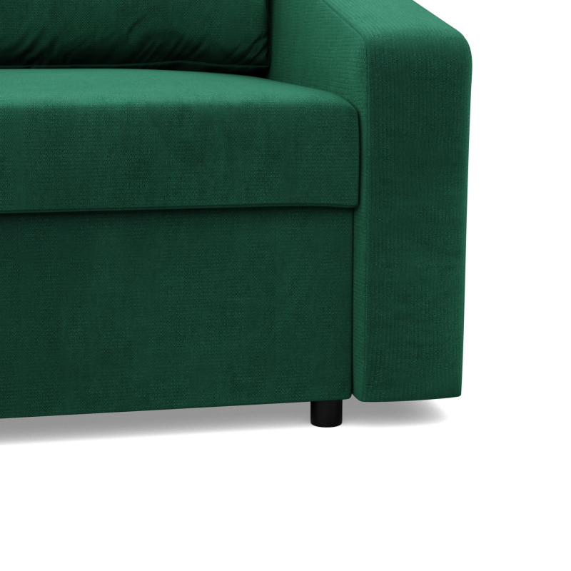 Ecksofa NEO Kronos, Füllung - Federkern, Farbe - FLASCHENGRÜN, Art der Armlehne - Schräg Ecksofa NEO Kronos, Füllung - Federkern, Farbe - FLASCHENGRÜN, Art der Armlehne - Schräg