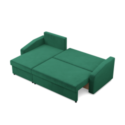 Ecksofa NEO Kronos, Füllung - Federkern, Farbe - FLASCHENGRÜN, Art der Armlehne - Schräg Ecksofa NEO Kronos, Füllung - Federkern, Farbe - FLASCHENGRÜN, Art der Armlehne - Schräg