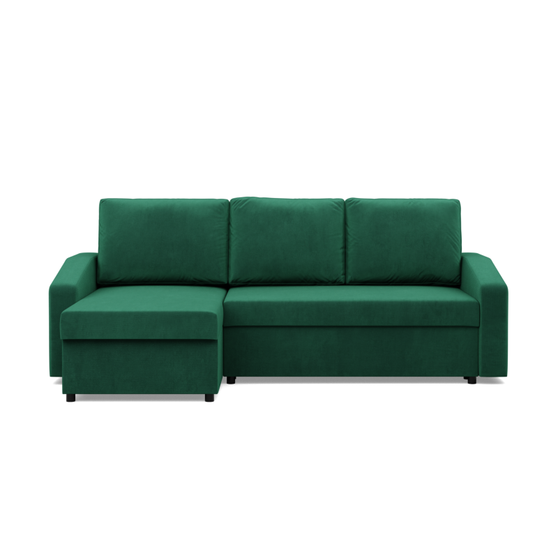 Ecksofa NEO Kronos, Füllung - Federkern, Farbe - FLASCHENGRÜN, Art der Armlehne - Schräg Ecksofa NEO Kronos, Füllung - Federkern, Farbe - FLASCHENGRÜN, Art der Armlehne - Schräg