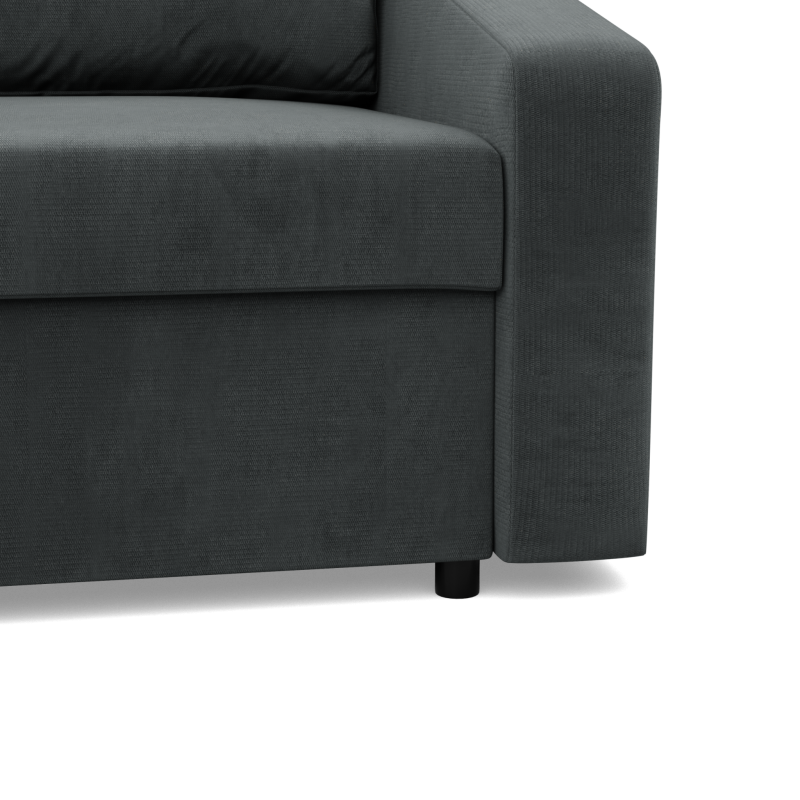 Ecksofa NEO Kronos, Füllung - Federkern, Farbe - DUNKELGRAU, Art der Armlehne - Schräg Ecksofa NEO Kronos, Füllung - Federkern, Farbe - DUNKELGRAU, Art der Armlehne - Schräg