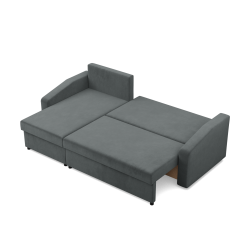 Ecksofa NEO Kronos, Füllung - Federkern, Farbe - DUNKELGRAU, Art der Armlehne - Schräg Ecksofa NEO Kronos, Füllung - Federkern, Farbe - DUNKELGRAU, Art der Armlehne - Schräg