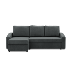 Ecksofa NEO Kronos, Füllung - Federkern, Farbe - DUNKELGRAU, Art der Armlehne - Schräg Ecksofa NEO Kronos, Füllung - Federkern, Farbe - DUNKELGRAU, Art der Armlehne - Schräg