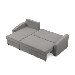 NEO Kronos Ecksofa, Füllung - Federkern, Farbe - HELLGRAU, Art der Armlehne - Schräg NEO Kronos Ecksofa, Füllung - Federkern, Farbe - HELLGRAU, Art der Armlehne - Schräg