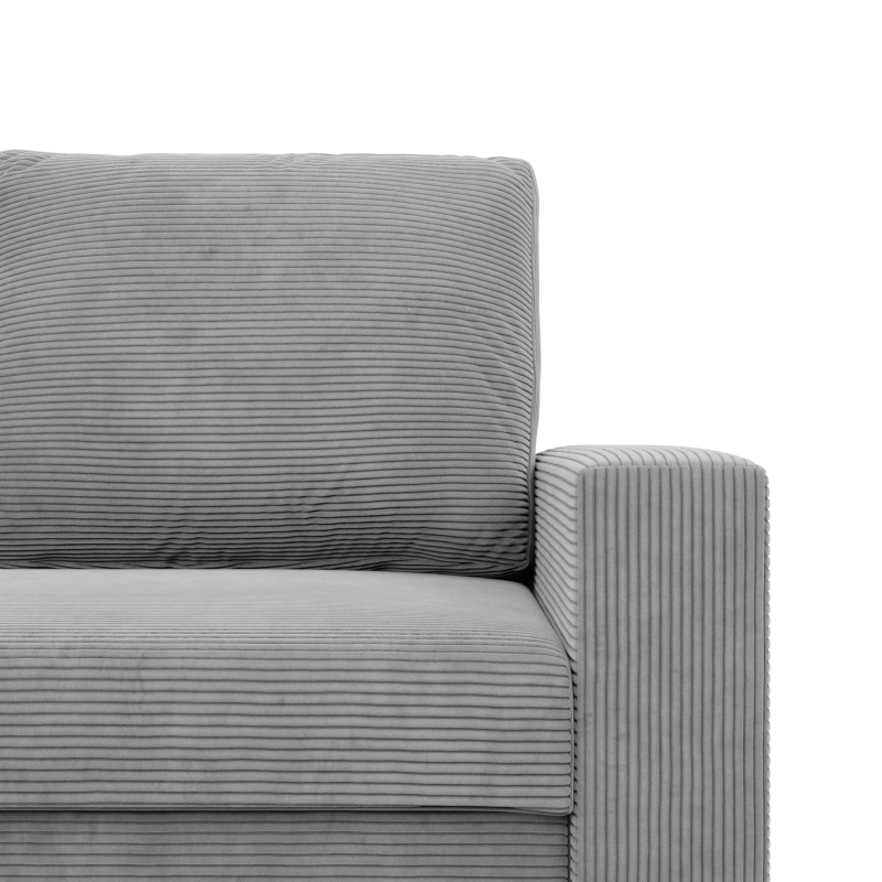 Ecksofa NEO Poso, Füllung - Federkern, Farbe - GRAU, Art der Armlehne - Einfach Ecksofa NEO Poso, Füllung - Federkern, Farbe - GRAU, Art der Armlehne - Einfach