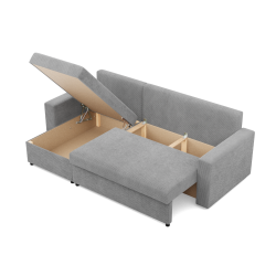 Ecksofa NEO Poso, Füllung - Federkern, Farbe - GRAU, Art der Armlehne - Einfach Ecksofa NEO Poso, Füllung - Federkern, Farbe - GRAU, Art der Armlehne - Einfach