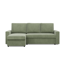 Ecksofa NEO Poso, Füllung - Feder, Farbe - HELLGRÜN, Art der Armlehne - Einfach Ecksofa NEO Poso, Füllung - Feder, Farbe - HELLGRÜN, Art der Armlehne - Einfach