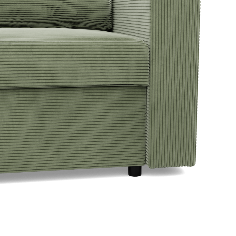 Ecksofa NEO Poso, Füllung - Feder, Farbe - HELLGRÜN, Art der Armlehne - Einfach Ecksofa NEO Poso, Füllung - Feder, Farbe - HELLGRÜN, Art der Armlehne - Einfach