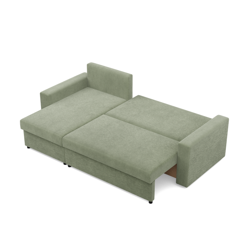 Ecksofa NEO Poso, Füllung - Feder, Farbe - HELLGRÜN, Art der Armlehne - Einfach Ecksofa NEO Poso, Füllung - Feder, Farbe - HELLGRÜN, Art der Armlehne - Einfach
