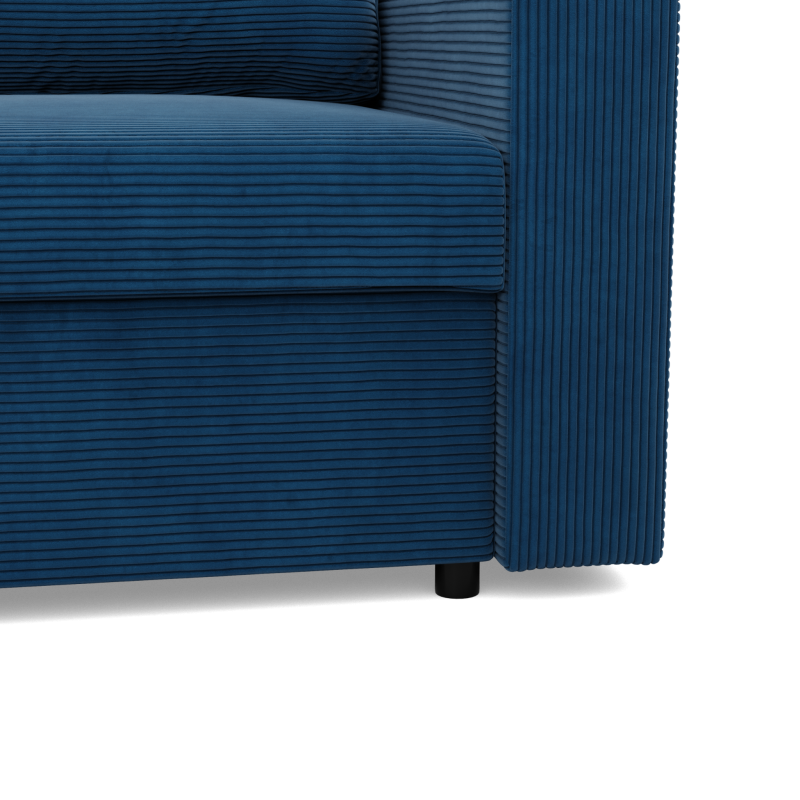 Ecksofa NEO Poso, Füllung - Federkern, Farbe - DUNKELBLAU, Art der Armlehne - Gerade Ecksofa NEO Poso, Füllung - Federkern, Farbe - DUNKELBLAU, Art der Armlehne - Gerade