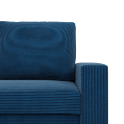 Ecksofa NEO Poso, Füllung - Federkern, Farbe - DUNKELBLAU, Art der Armlehne - Gerade Ecksofa NEO Poso, Füllung - Federkern, Farbe - DUNKELBLAU, Art der Armlehne - Gerade