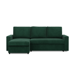 Ecksofa NEO Poso, Füllung - Federkern, Farbe - FLASCHENGRÜN, Art der Armlehne - Einfach Ecksofa NEO Poso, Füllung - Federkern, Farbe - FLASCHENGRÜN, Art der Armlehne - Einfach
