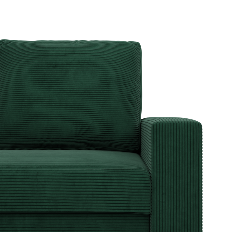 Ecksofa NEO Poso, Füllung - Federkern, Farbe - FLASCHENGRÜN, Art der Armlehne - Einfach Ecksofa NEO Poso, Füllung - Federkern, Farbe - FLASCHENGRÜN, Art der Armlehne - Einfach