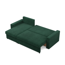 Ecksofa NEO Poso, Füllung - Federkern, Farbe - FLASCHENGRÜN, Art der Armlehne - Einfach Ecksofa NEO Poso, Füllung - Federkern, Farbe - FLASCHENGRÜN, Art der Armlehne - Einfach