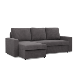 NEO Poso Corner Sofa, Filling - Spring, Color - DARK GRAY, Armrest Type - Straight