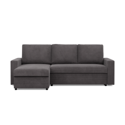 Ecksofa NEO Poso, Füllung - Federung, Farbe - DUNKELGRAU, Art der Armlehne - Einfach Ecksofa NEO Poso, Füllung - Federung, Farbe - DUNKELGRAU, Art der Armlehne - Einfach