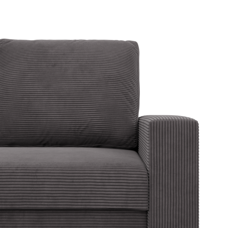 Ecksofa NEO Poso, Füllung - Federung, Farbe - DUNKELGRAU, Art der Armlehne - Einfach Ecksofa NEO Poso, Füllung - Federung, Farbe - DUNKELGRAU, Art der Armlehne - Einfach